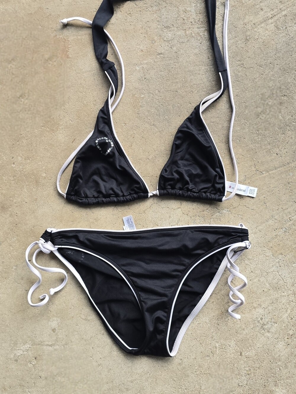 Vintage Y2K 90s no boundaries Grunge Bling bikini set 2pc swimsuit M